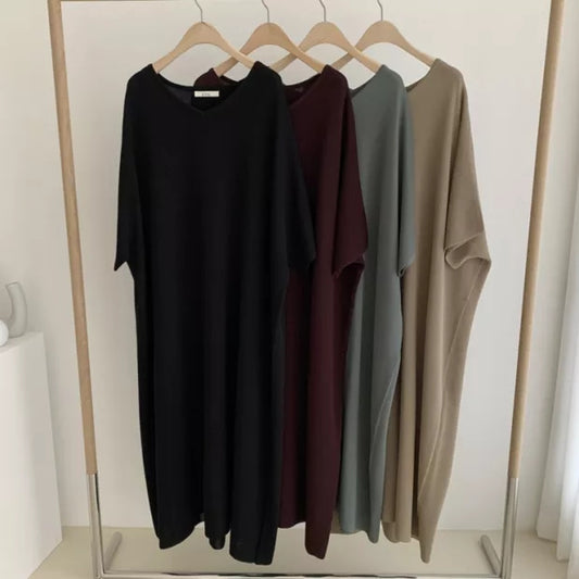 Bat Sleeve Oversized Knit Dress