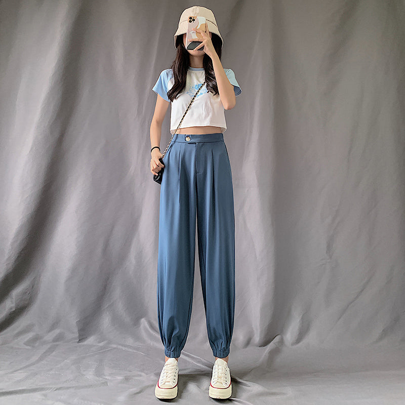 High Waist Suit Jogger Pants