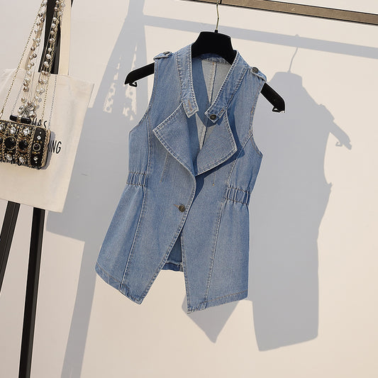 Denim Blazer Vest